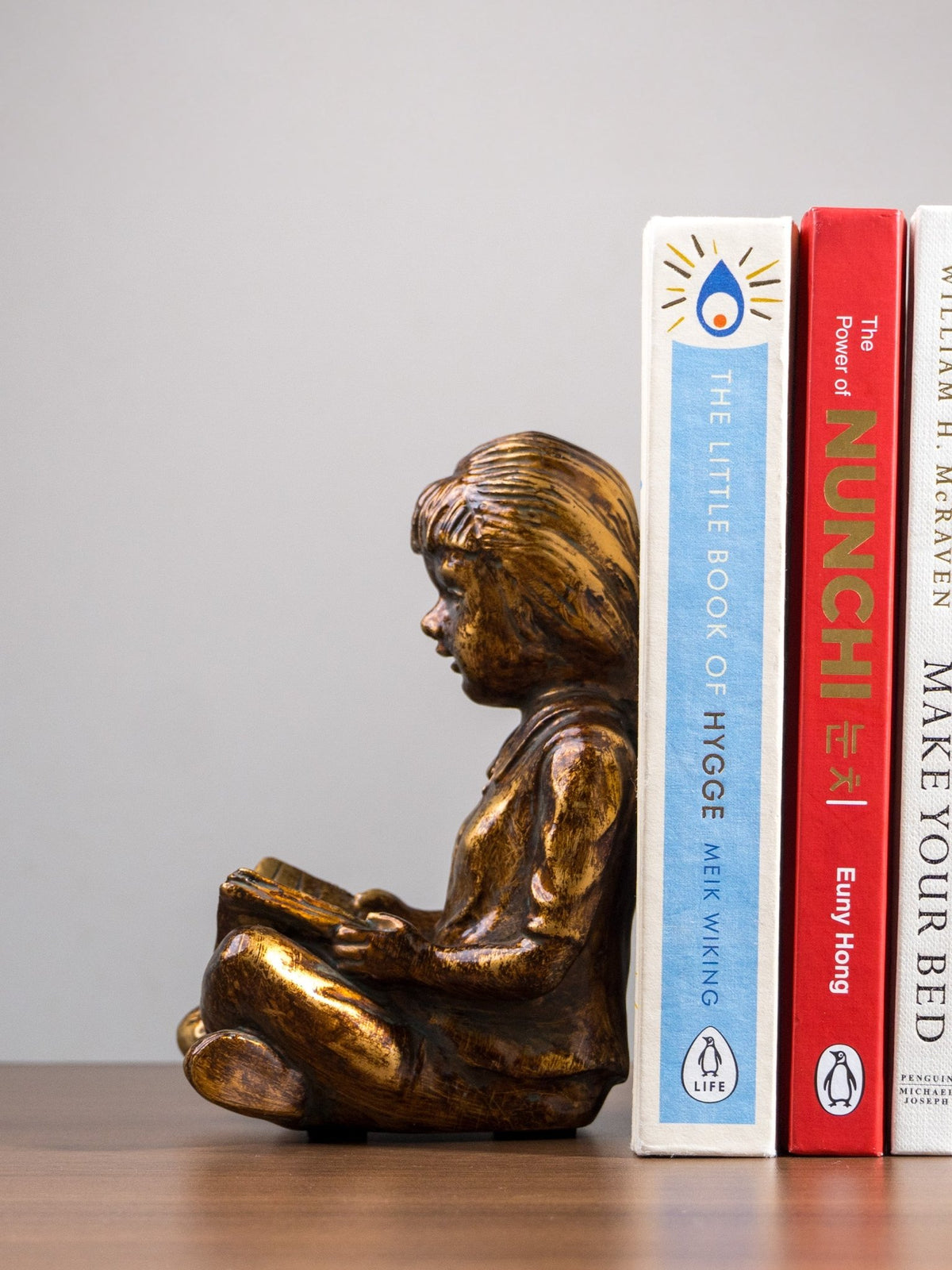 Bronze-Finish Boy & Girl Bookend Set - The Golden Theory