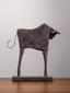 Bronze Finished Abstract Bull Sculpture - The Golden Theory