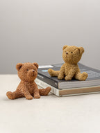 Brown and Yellow Sitting Teddy Bear | Set of 2 - The Golden Theory