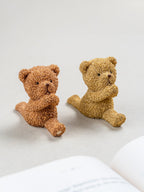 Brown & Beige Yoga Pose Teddy Bear Figurines Set of 2 - The Golden Theory