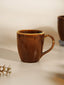 Brown Ceramic Coffee Mug with Golden Border | Set of 2 - The Golden Theory