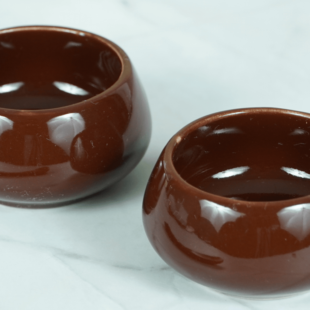 Brown Ceramic Dip Delight | Set of 2 - The Golden Theory