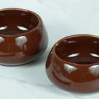 Brown Ceramic Dip Delight | Set of 2 - The Golden Theory