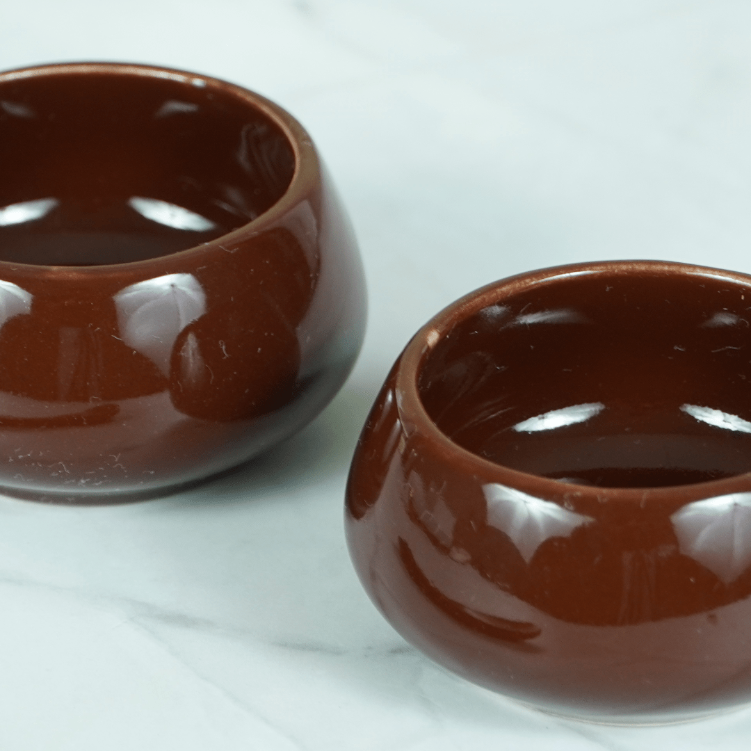 Brown Ceramic Dip Delight | Set of 2 - The Golden Theory