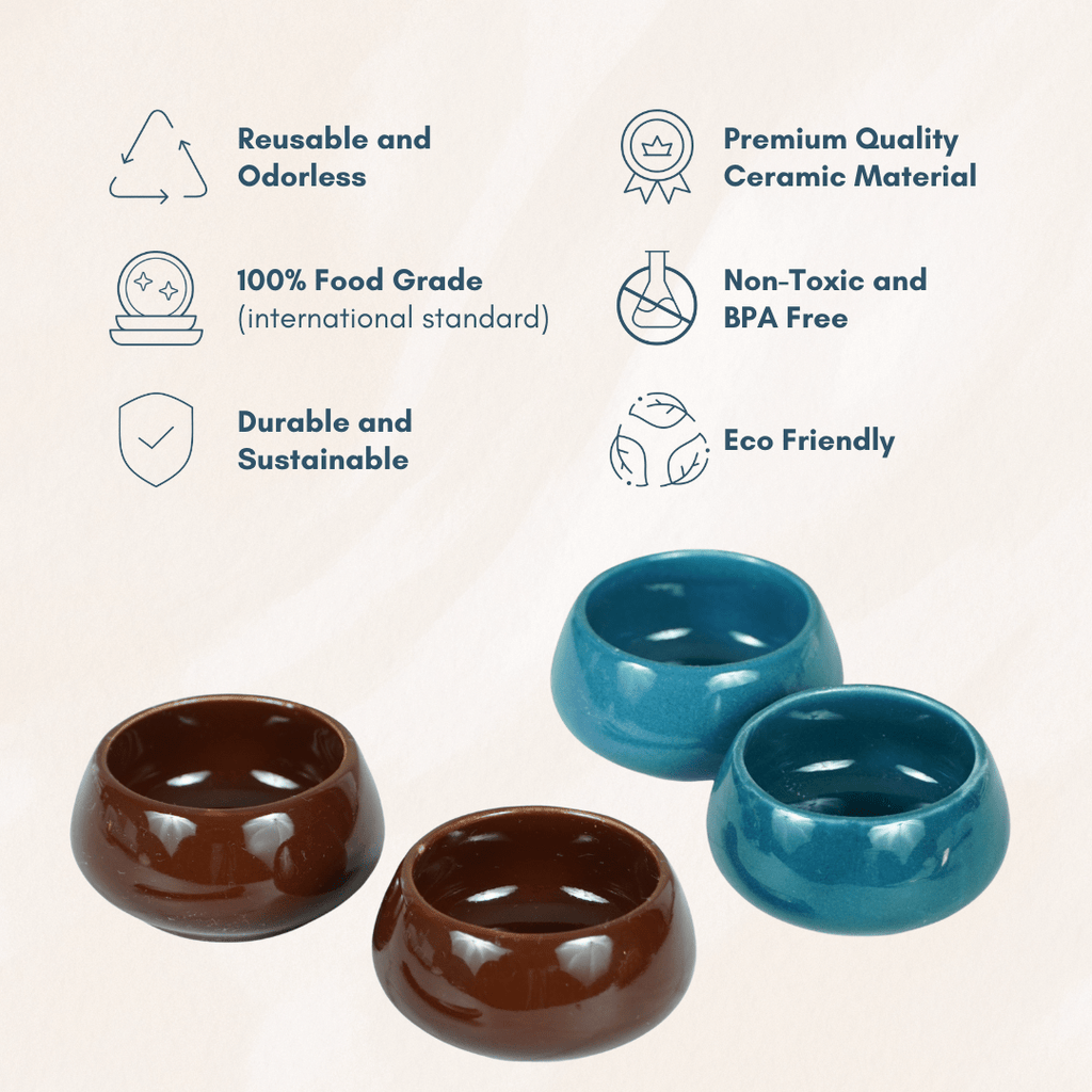 Brown Ceramic Dip Delight | Set of 2 - The Golden Theory