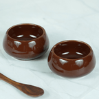 Brown Ceramic Dip Delight | Set of 2 - The Golden Theory