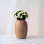 Brown Ceramic Oval Shaped Flower Vase - The Golden Theory