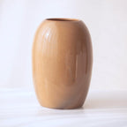 Brown Ceramic Oval Shaped Flower Vase - The Golden Theory