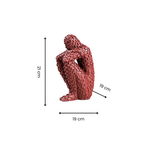 Brown Mosaic Sitting Human Sculpture - The Golden Theory