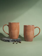 Brown Speckled Ceramic Mug with Tall Design - The Golden Theory