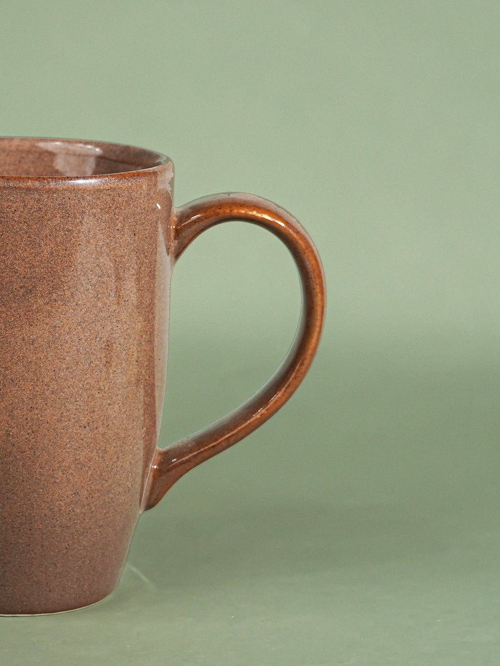 Brown Speckled Ceramic Mug with Tall Design - The Golden Theory