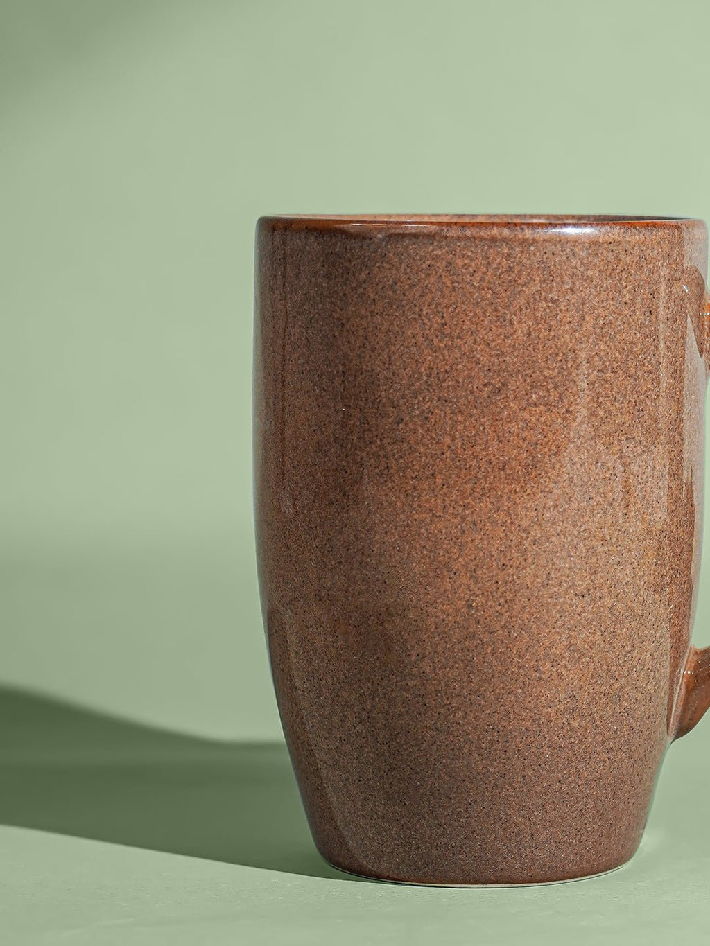 Brown Speckled Ceramic Mug with Tall Design - The Golden Theory