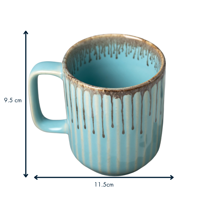 Brown Sugar Glaze Blue Ceramic Mug