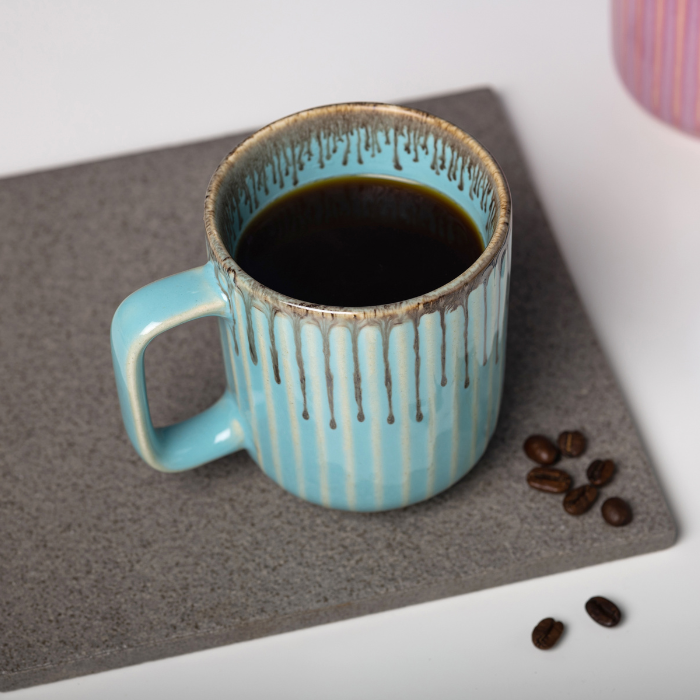 Brown Sugar Glaze Blue Ceramic Mug