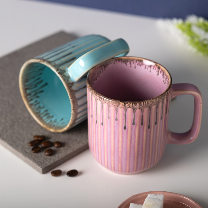 Brown Sugar Glaze Blue Ceramic Mug