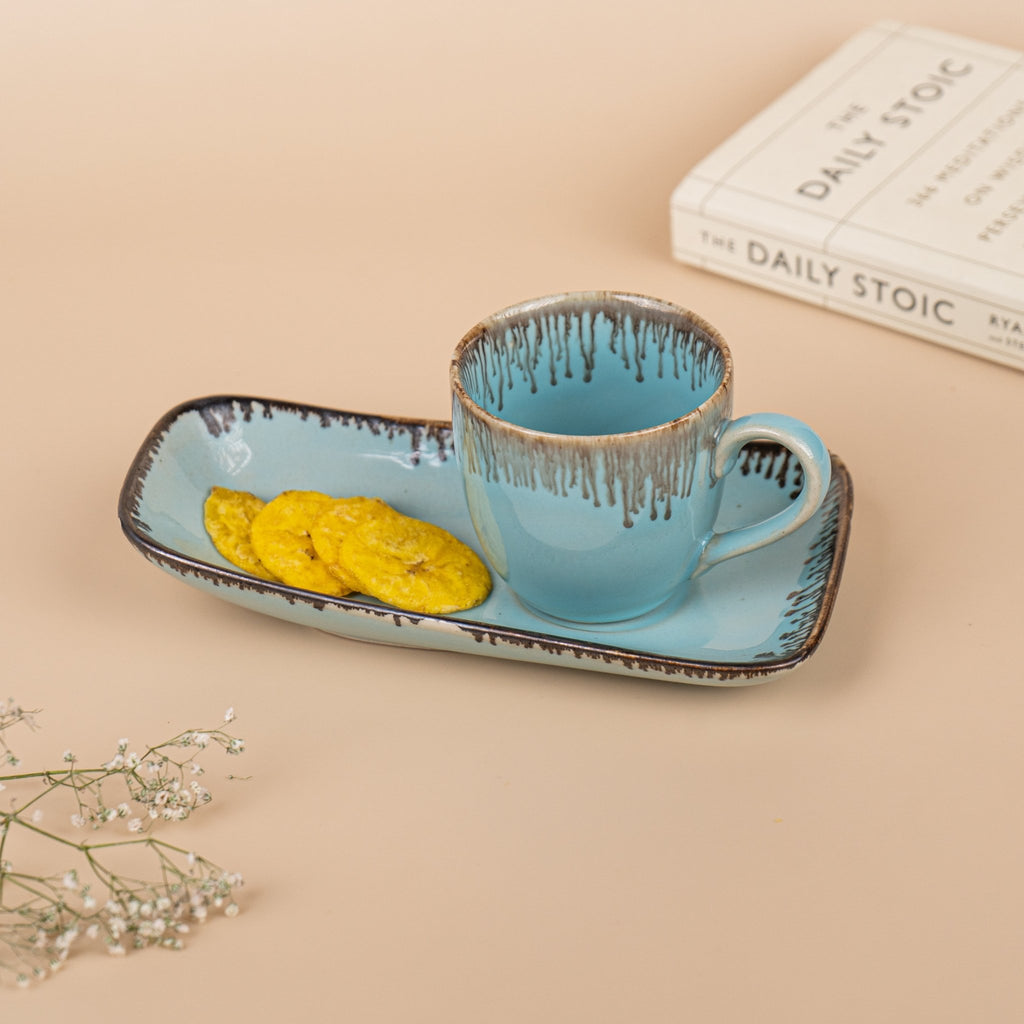 Brown Sugar Glaze Boat Set | Sky blue - The Golden Theory