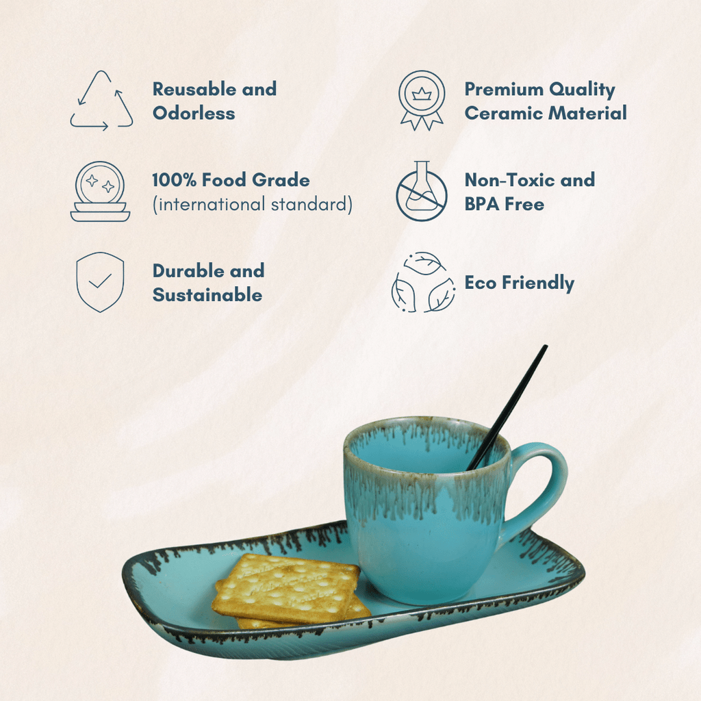 Brown Sugar Glaze Boat Set | Sky blue - The Golden Theory