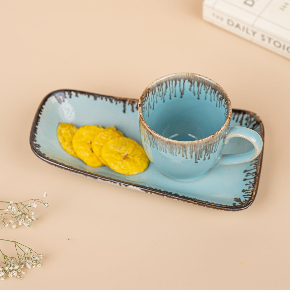 Brown Sugar Glaze Boat Set | Sky blue - The Golden Theory