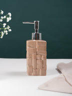 Brown Textured Ceramic Bathroom Set of 4 - The Golden Theory
