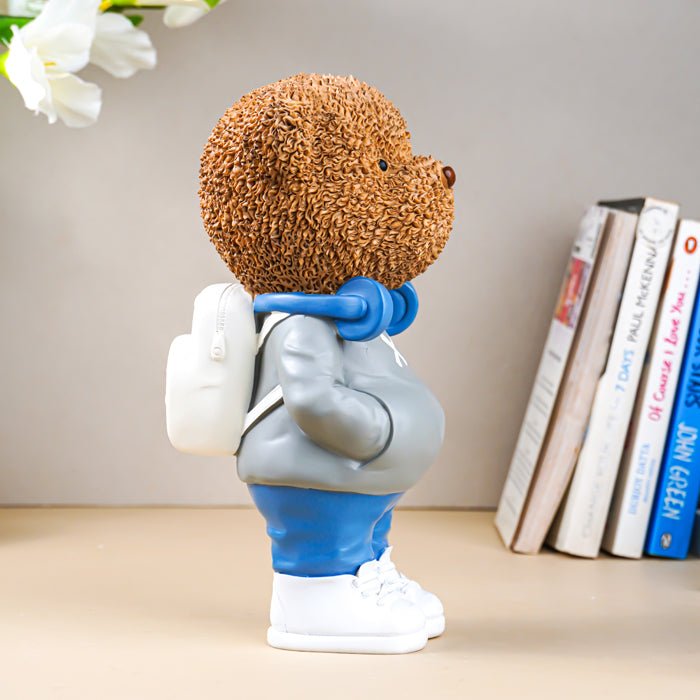 Brown Textured Teddy Bear Figurine Secondary image