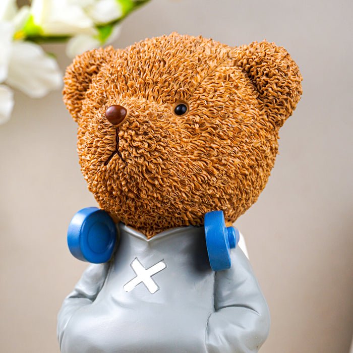 Brown Textured Teddy Bear Figurine - The Golden Theory