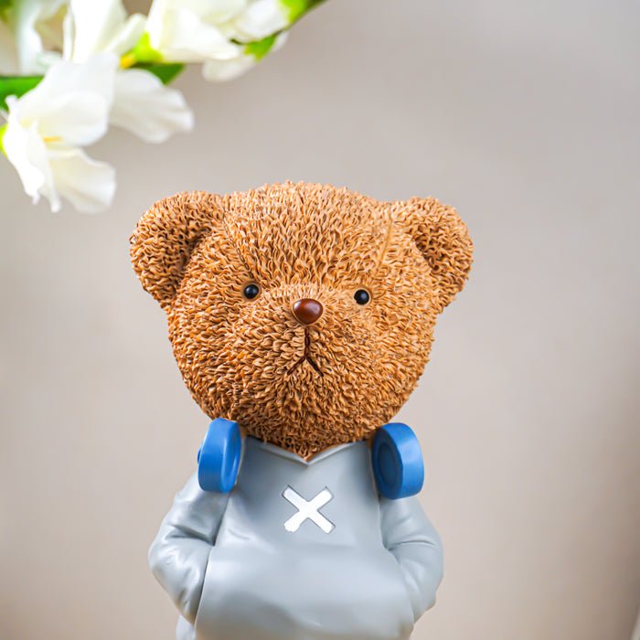 Brown Textured Teddy Bear Figurine - The Golden Theory