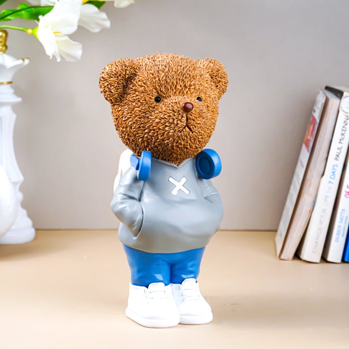 Brown Textured Teddy Bear Figurine - The Golden Theory