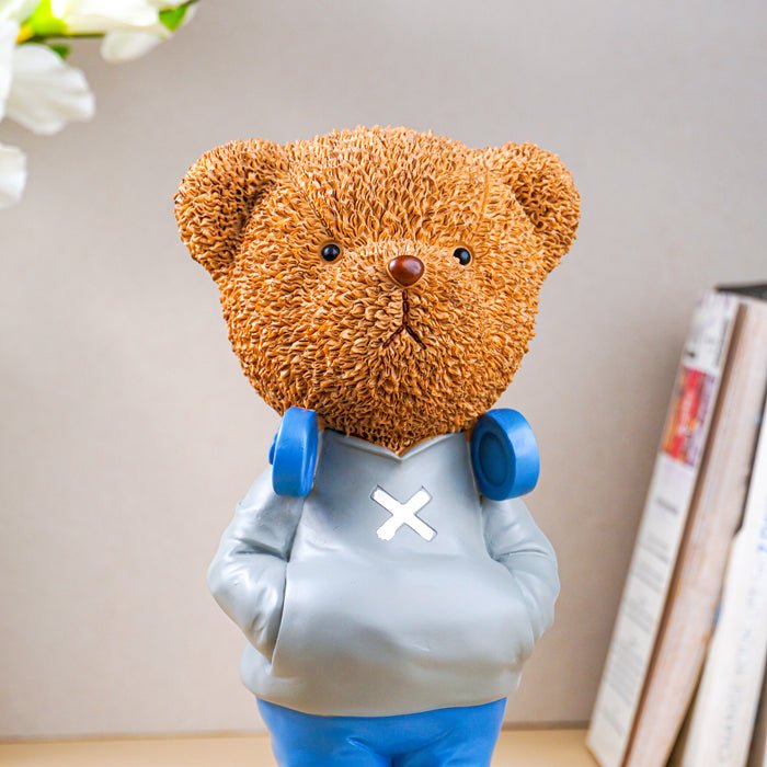 Brown Textured Teddy Bear Figurine - The Golden Theory