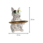 Bull Dog Statue Living Room Decor Table with Tray - The Golden Theory