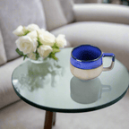 Burnt Blue Ceramic Mug - The Golden Theory