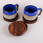 Burnt Blue Ceramic Mug - The Golden Theory
