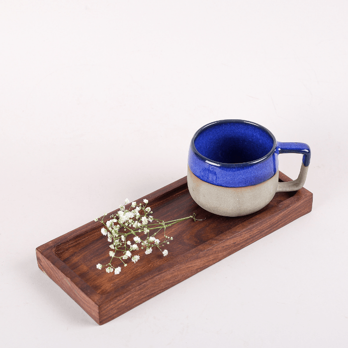 Burnt Blue Ceramic Mug - The Golden Theory
