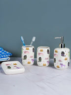 Cat Bathroom Set Kids Themed Bath Accessories - The Golden Theory