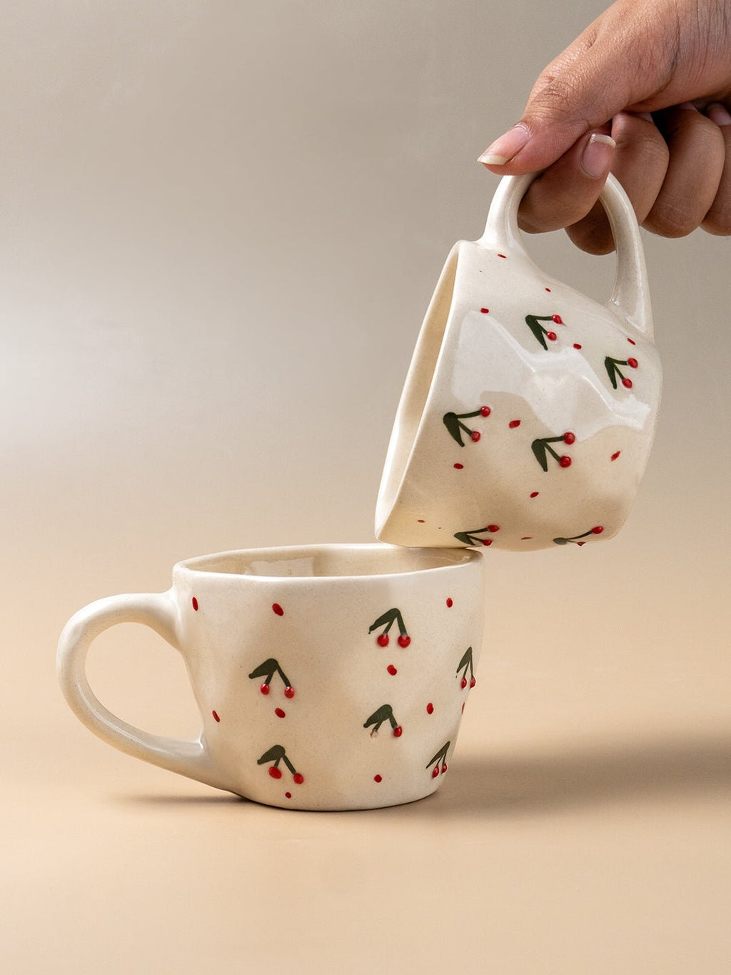 Ceramic Cherry Coffee Mug - The Golden Theory