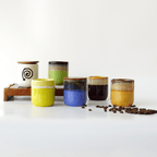 Ceramic Jars with Wooden Lids | Set of 2 - The Golden Theory