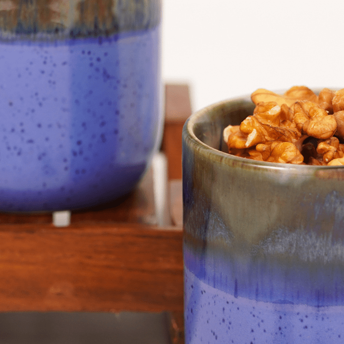 Ceramic Jars with Wooden Lids | Set of 2 - The Golden Theory