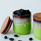 Ceramic Jars with Wooden Lids | Set of 2 - The Golden Theory