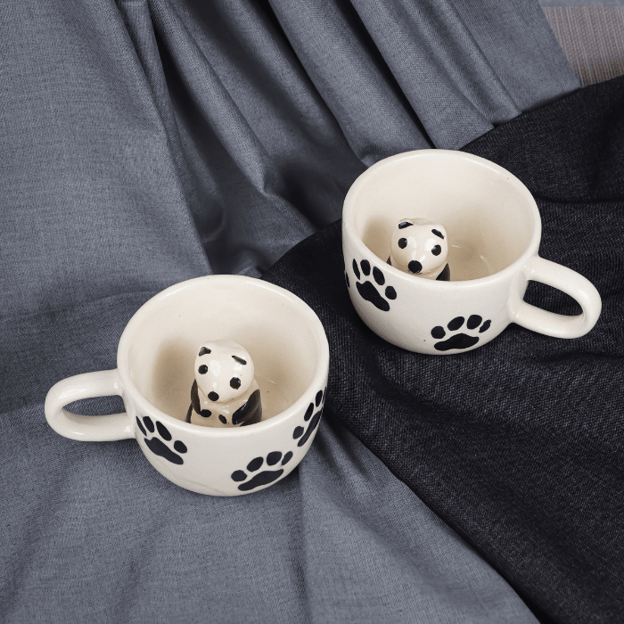 Ceramic Mug with Panda Figurine Inside - The Golden Theory