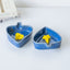 Ceramic Snack Dish in Glossy Blue Finish | Set of 2 - The Golden Theory