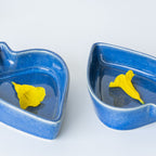 Ceramic Snack Dish in Glossy Blue Finish | Set of 2 - The Golden Theory