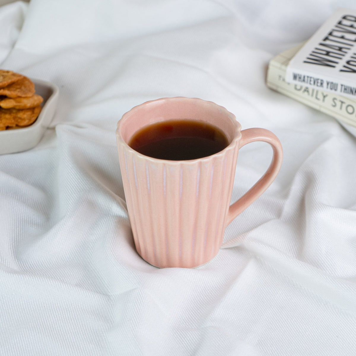 Chai pe Charcha Pink Stoneware Mug - The Golden Theory