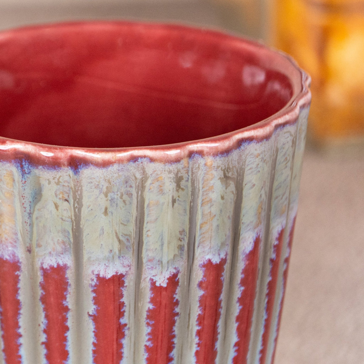 Chai pe Charcha Red Stoneware Mug - The Golden Theory