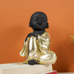 Charming Black and Gold Laughing Buddha - The Golden Theory