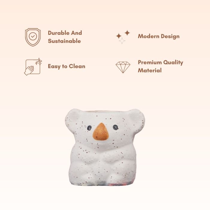 Charming Speckled Ceramic Koala Planter - Large - The Golden Theory