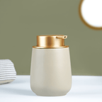 Chic Beige Soap Dispenser with Gold Pump - The Golden Theory