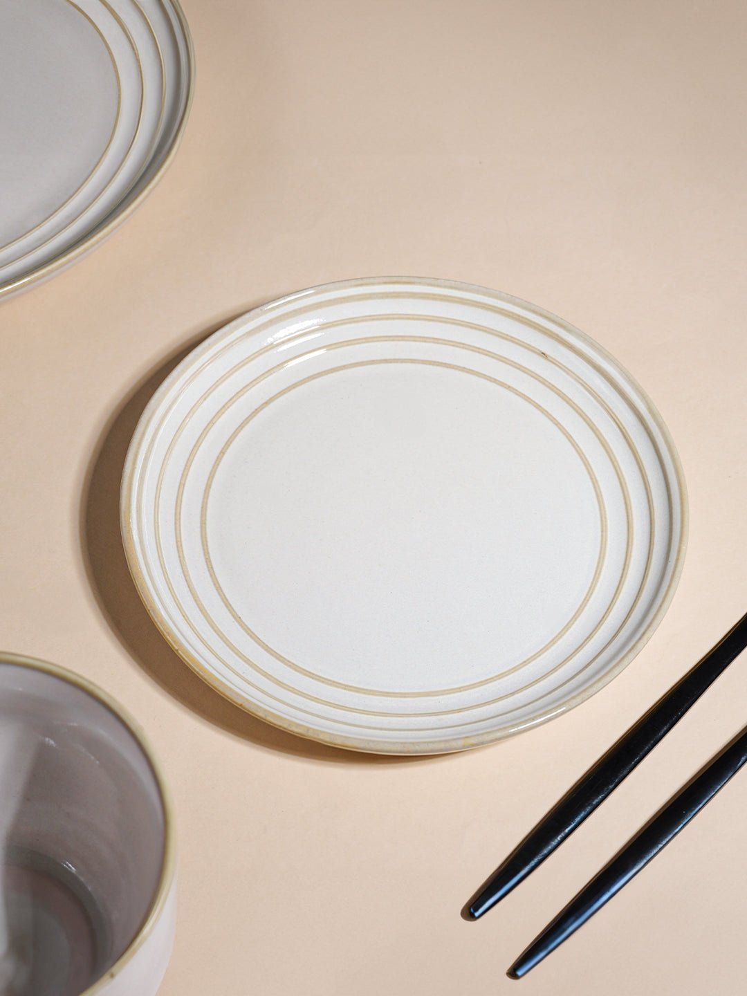 Classic Ivory Ceramic Quarter Plate - The Golden Theory