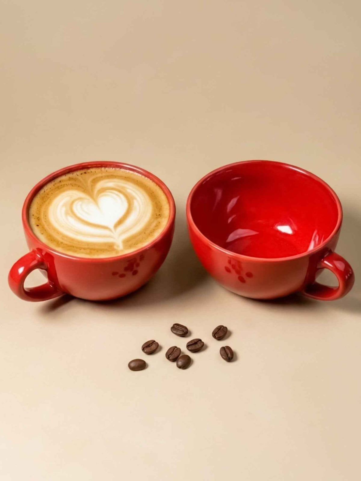 Classic Red Glossy Cappuccino Cup