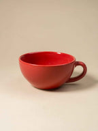 Classic Red Glossy Cappuccino Cup