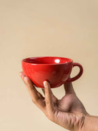 Classic Red Glossy Cappuccino Cup