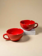 Classic Red Glossy Cappuccino Cup